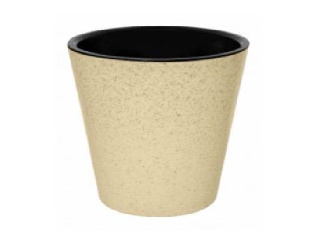 Горшок для цветов Pepper D200 мм, 4л с дренажной вставкой (светло-бежевый)